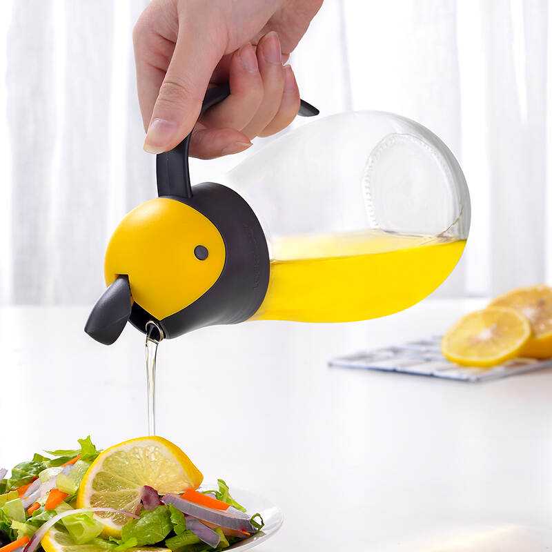 Bình Đựng Dầu Bằng Thủy Tinh Với Nắp Mở Tự Động Lock&Lock 550Ml - 3 Màu (Xanh Lá Cây, Tím, Vàng) - CKO201 image number null